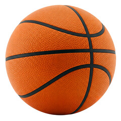 Obraz premium Classic Orange Basketball with Black Channels and Textured Surface for Indoor and Outdoor Play