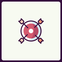 Obraz premium Conceptual illustration of a target with arrows for business and achievements