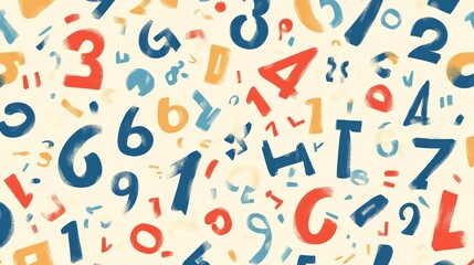 Fototapeta premium Infinity Numbers Background in retro vintage