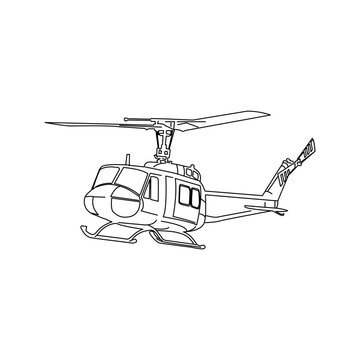 Helicopter illustration design template