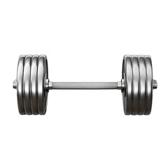 Fototapeta premium Metal dumbbell isolated on transparent background.