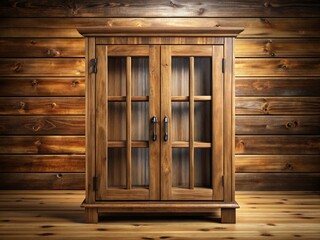 Antique wooden storage cabinet, rustic charm, country style.