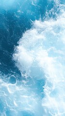 Fototapeta premium Dynamic action shot of a person surfing in turbulent ocean waters capturing the thrill of wave riding adventure