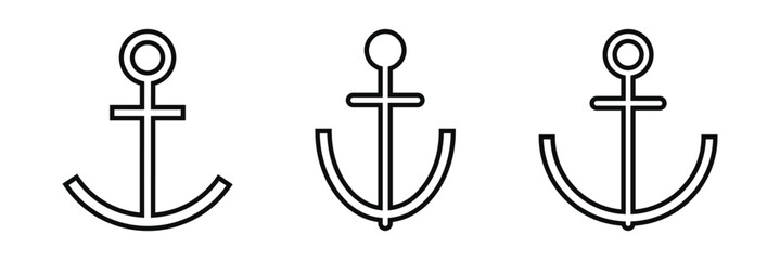 Cartoon Anchor Monochrome Hand Drawn Line Vector © RadiantForms