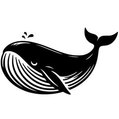 Whale silhouette vector design