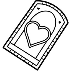 Minimalist Heart Line Art Doormat