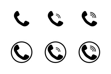 Set of phone icon isolated on white background. Vector illustration