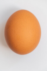 Brown egg isolated on white background