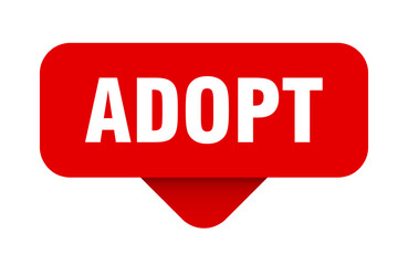 adopt sticker. adopt sign on transparent background
