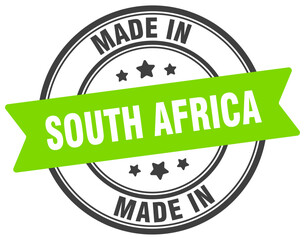 Made in South Africa round sign. Made in South Africa stamp.