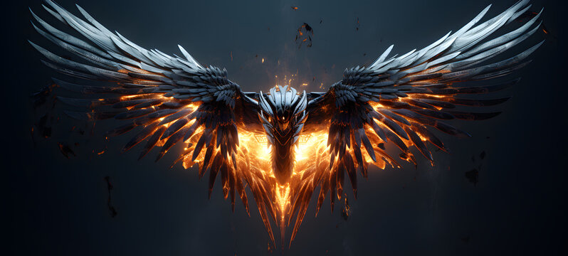 Melted garuda art, ai generative