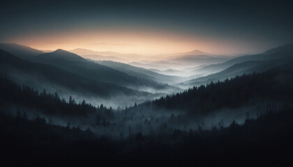 Cinematic Dark-to-Light Gradient with Misty Atmospheric Texture