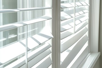 Bright Sunlight Streaming Through White Window Shutters Interior Design Home Improvement
