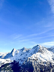 Obraz premium snow covered mountains in Switzerland in winter