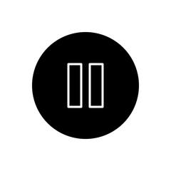 Pause vector icon, flat design symbol