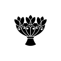 creative details bouquet icon Vector Illustration