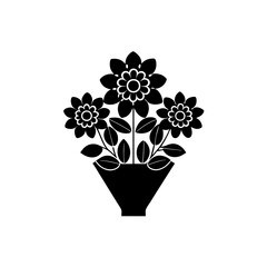 creative details bouquet icon Vector Illustration