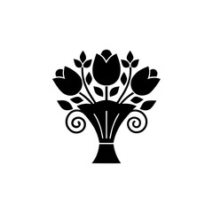 creative details bouquet icon Vector Illustration