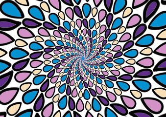 Abstract background printing, activities to create works of various designs