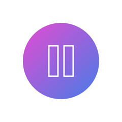 Pause vector icon, flat design symbol
