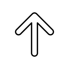 Obraz premium Upward arrow vector icon for website, flat design symbol.