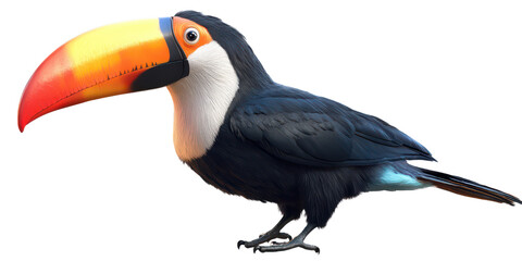 Obraz premium A toucan isolated on white background.
