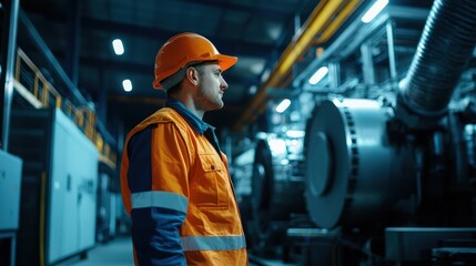 engineer performing machine inspection