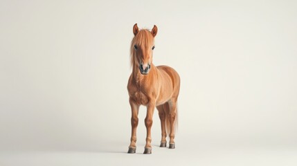 Obraz premium Icelandic horse portrait against white background