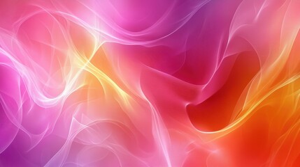 Obraz premium Abstract Colorful Flowing Background with Glowing Pink and Orange Waves