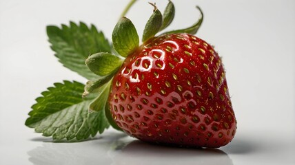 Fresh and Juicy: A Single Strawberry Still Life