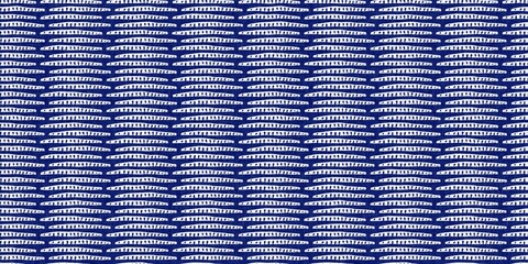 Japanese indigo geometric seamless border. Irregular washed batik hand drawn textile for blue white banner.