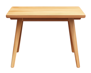 Minimalist wooden desk with Scandinavian aesthetic, featuring neutral tones and clean lines, perfect for modern workspaces or home offices