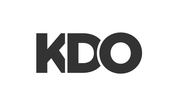 KDO logo design template with strong and modern bold text. Initial based vector logotype featuring simple and minimal typography. Trendy company identity.
