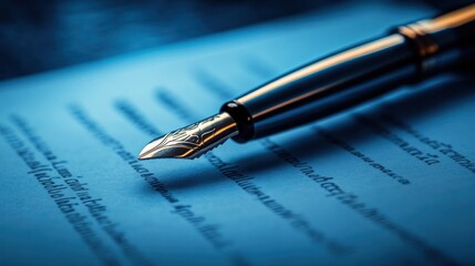 Fototapeta premium Pen poised over legal document