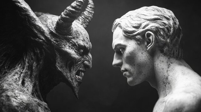 Statue Man Demon