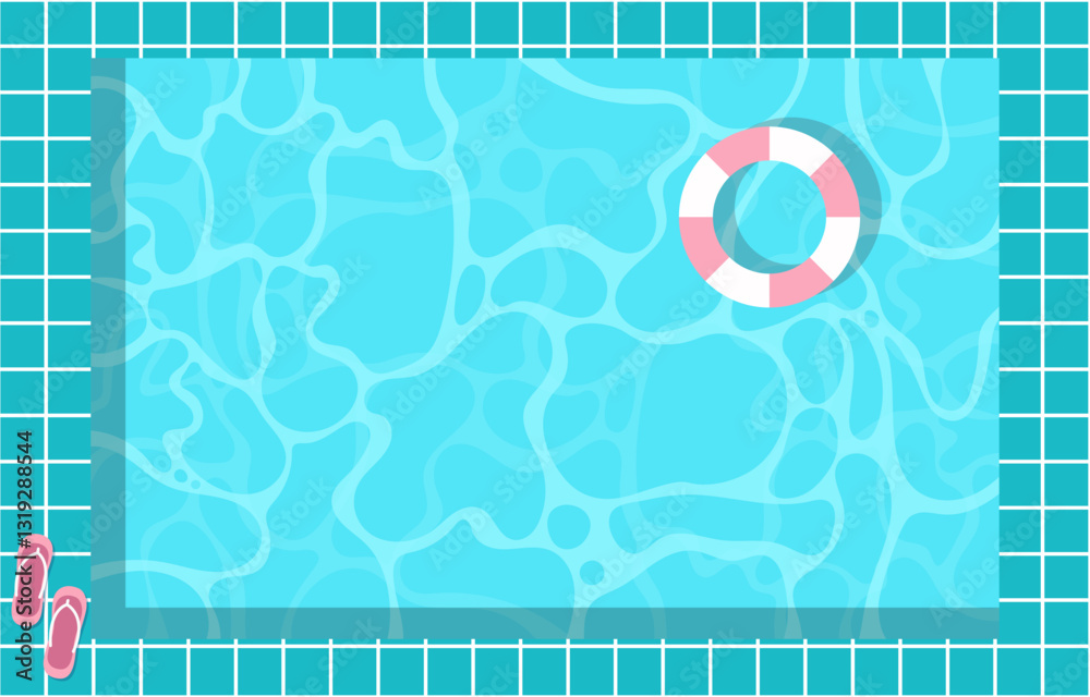 Wall mural swimming pool background.water texture surface abstract background.vector graphic illustration.