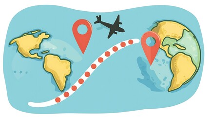 Obraz premium Global Flight Path