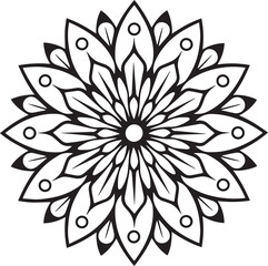 High-Resolution Peacock Silhouette Mandala Vector Design