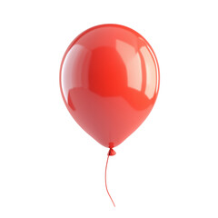  A red balloon of a balloon on Transparent PNG format Background. 
