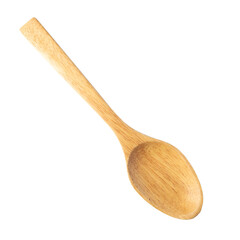 Wooden spoon isolated on a transparent background