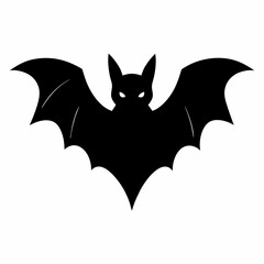 Black Bat in Silhouette - Vector Artwork