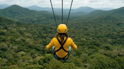 adventure travel ziplining nature. Canopy ziplining in Panama s Boquete region soaring over cloud forests and coffee plantations