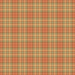 Multi texture vector textile, back check background pattern. Merry christmas plaid seamless fabric tartan in orange and amber colors.