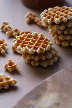 Mini wafelki w formie gofra