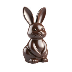 Obraz premium chocolate bunny isolated on transparent background