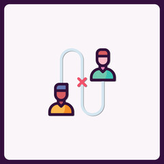 Illustrative Icon for Obstacles in Collaboration and Interpersonal Dynamics