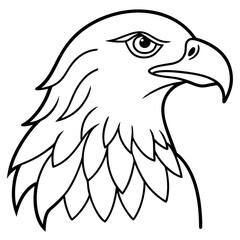 Elegant One-Line Eagle Illustration Vector