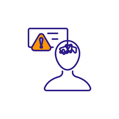 Mind Icon Depicting Thought Process, Awareness, and Cognitive Function