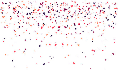 Faling confetti for festival background, birthday party invitation, carnival celebrate, glamour concert. Shiny colourful flying particle. Magic mosaic effect, romantic ceremony vibrant ornament.