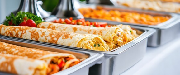 Lavish buffet display featuring an array of delicious food items including an omelet station for a perfect brunch